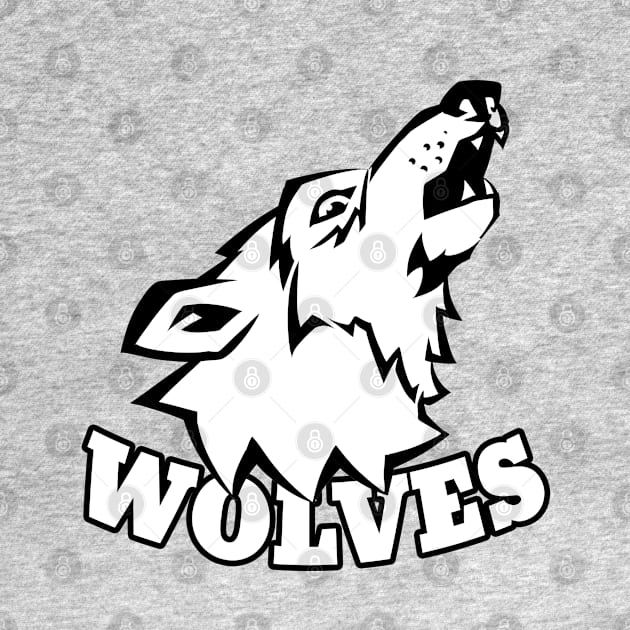 Wolves Mascot by Generic Mascots